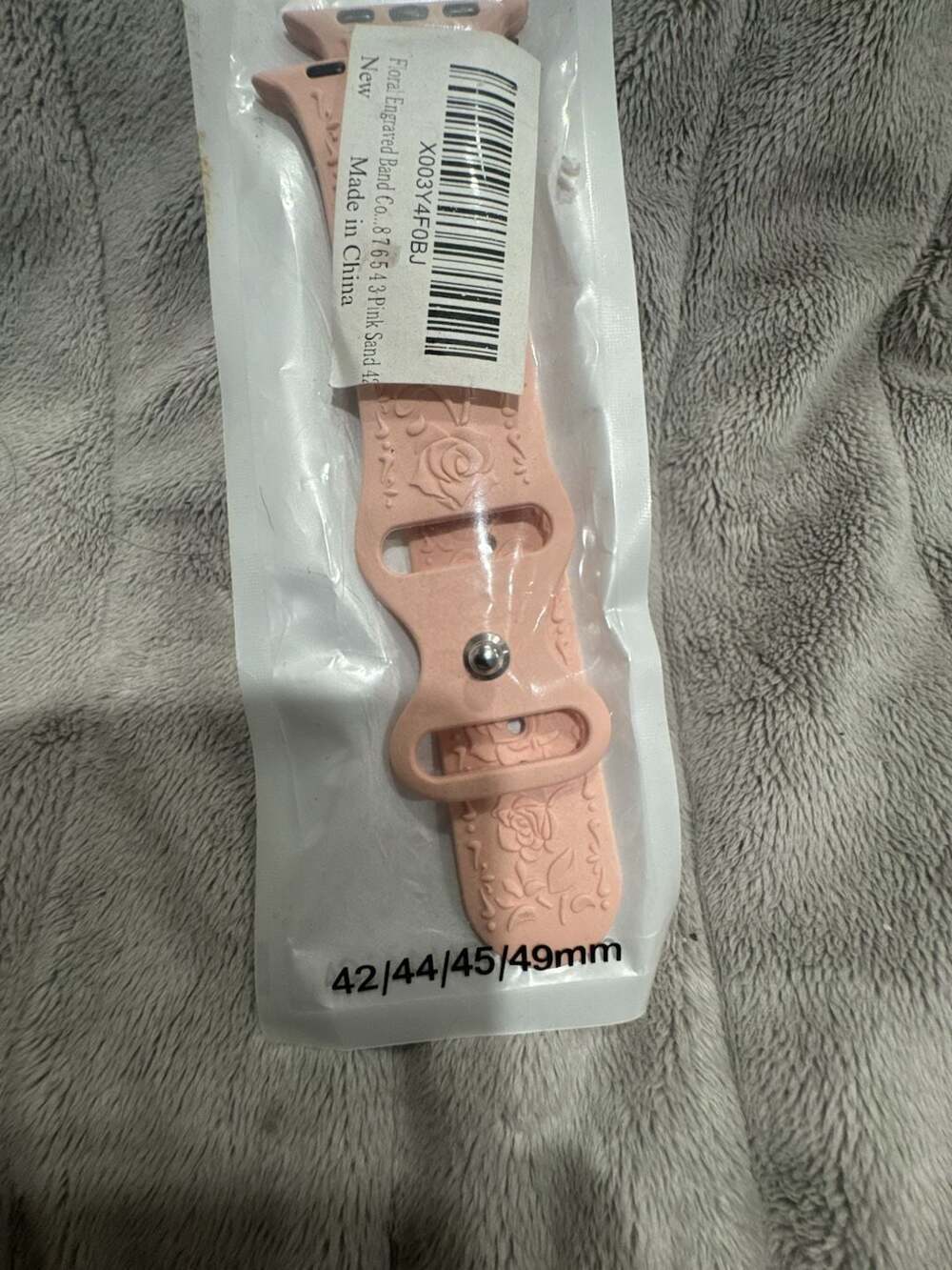 Floral Engraved Silicone Bands Apple Watch 38mm 40mm 41mm Women